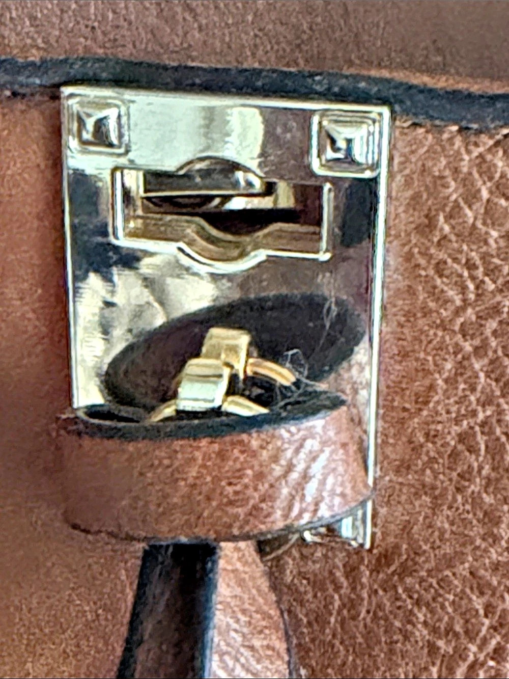 Darcy Marks London Brown tan cognac vegan approved LeatherTote straps 10 1/2” - Picture 17 of 17